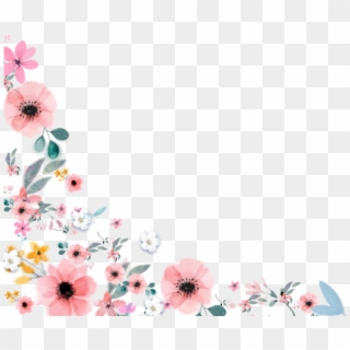 #flowers #flower #floral #corner #frame - Daisy Clipart