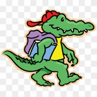 Crocodile Going To School Clipart , Png Download - Alligator Going To School Transparent Png