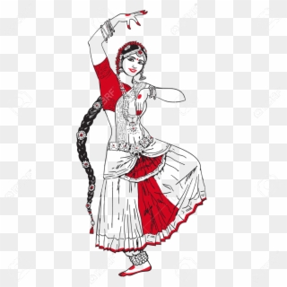Odissi Dance Clipart - Dancing Girl - Png Download