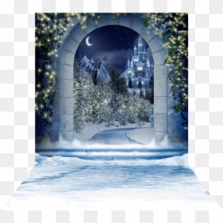 3 Dimensional View Of - Winter Castle Archway Clipart