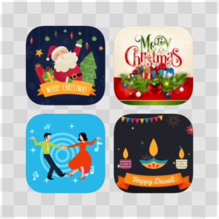 Christmas With Night Party Stickers 4 Clipart
