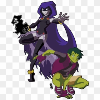Raven And Beast Boy By ~superootoro Clipart