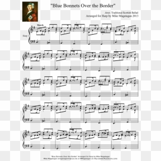 "blue Bonnets Over The Border" For Harp - Bard Of Armagh Sheet Music Clipart