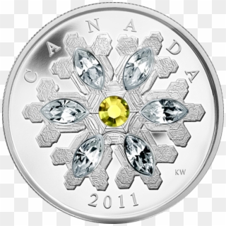 Canada 2011 20$ Topaz Snowflake Proof Silver Coin Clipart