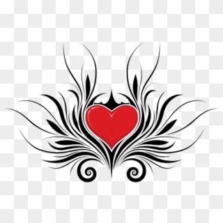 #hearts #heart #tattoo #tattoos #tribal #tribaltattoo - Tattoo Png Full Hd Clipart