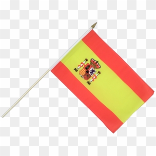 Spain With Crest Hand Waving Flag 12x18" - Logo Drapeau Espagnol Png Clipart