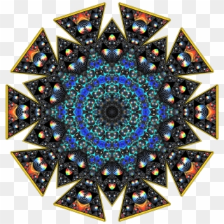Fractal Tile Kaleidoscope Design Clipart