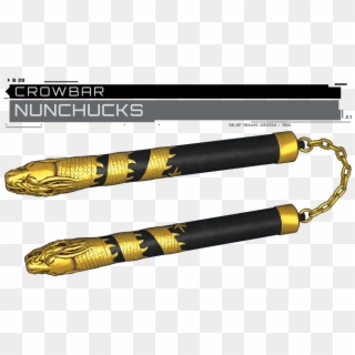 Replaces Crowbar With A "twin Dragons" Nunchucks From - Umbrella Clipart
