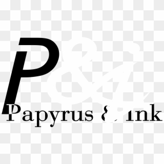 Papyrus & Ink Logo Black And White Clipart