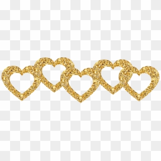 #gold #glitter #glittery #hearts #heart #border #borders Clipart