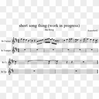 Short Song Thing Sheet Music Composed By Seanwho42 Clipart