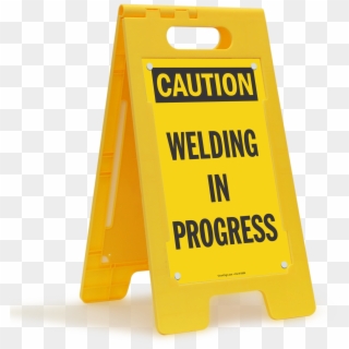 Caution Welding In Progress Fold-ups® Floor Sign Clipart