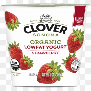 Organic Low Fat Strawberry Yogurt Clipart