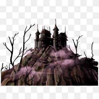 Prominent Dark And Moody Dracula Castle-needless To - Dark Castle Transparent Clipart