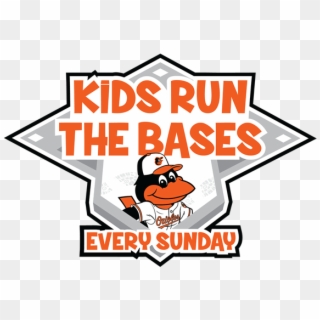 Celebrate Sundays In Birdland With Your Family - Orioles Kids Run The Bases Clipart