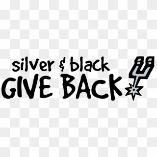 Spurs Sports & Entertainment - Silver And Black Give Back Clipart