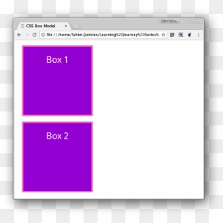 Two Boxes With Margin In Between - Css Box Clipart