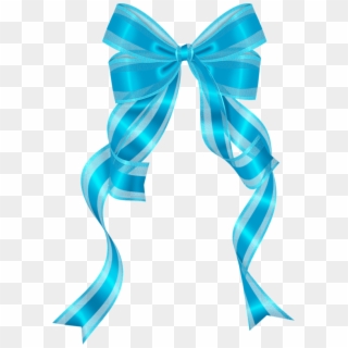 Bows ‿✿⁀○ Ribbon Clipart, Plastic Canvas, Banners - Turquoise Ribbon And Bow - Png Download