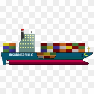 This Free Icons Png Design Of Container Ship - Cargo Ship Cartoon Transparent Background Clipart