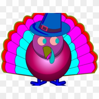 Turkey Clipart Colorful - Turkey With A Hat Colored - Png Download