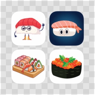 Full Set Of Sushi Sticker 4 Clipart