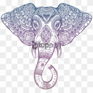 Free Png Tribal Elephant Head Outline Png Image With - Elephant Drawing Clipart