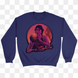 Crewneck Sweatshirt / Purple / S Retro Larry Bird Sweatshirt - Sweater Clipart