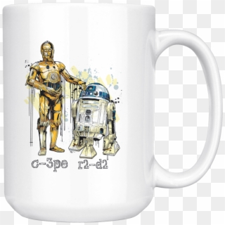 C3po And R2d2 Watercolor Mug Star Wars Clipart