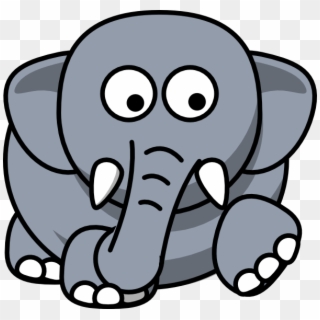 Round Cartoon Elephant Clipart