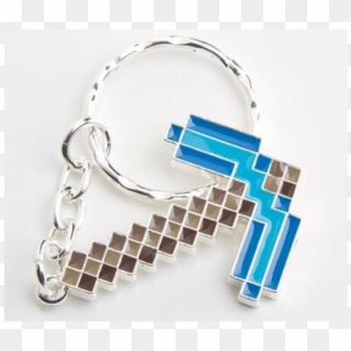 Official Minecraft Metal Diamond Pickaxe Keychain - Minecraft Keyring Clipart