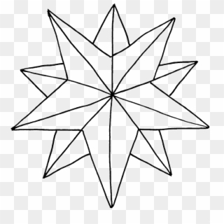 Picture Royalty Free Christmas Star Clipart Black And - Christmas Star To Colour - Png Download