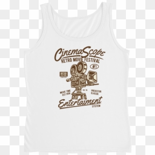 Cinema Scope - Ladies' Tank - Cinema Shirt Design Clipart