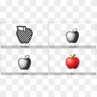 Red Apple On Various Operating Systems - Mcintosh Clipart
