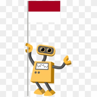 Flag Bot, Indonesia - Robot Pr Clipart