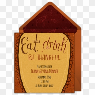 Eat Drink & Be Thankful Online Invitation - Plank Clipart