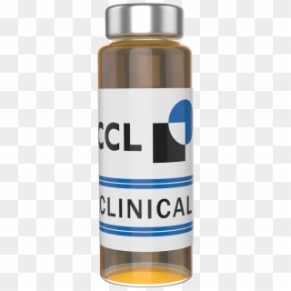 Clinical Vial Bottle With Pressure Sensitive Label Clipart