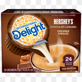 Hershey's Chocolate Caramel Coffee Creamer Singles Clipart