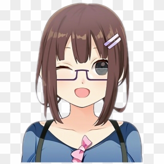 #anime #animegirl #chibi #kawaii #linda #chica #girl - Anime Girl With Glasses Chibi Clipart