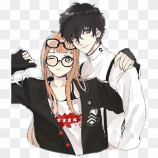 #anime #girl #tumblr #boy #love #glasses - Anime Boy And Girl With Glasses Clipart