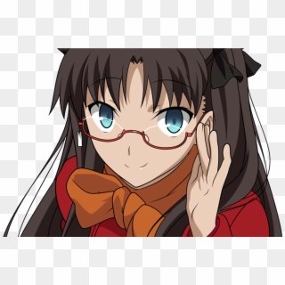 Tohsaka Rin With Glasses Clipart