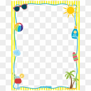 School Border Png Image - My Summer Vacation Worksheet Clipart