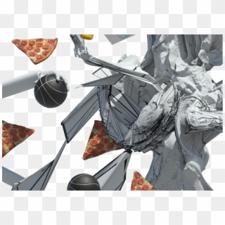 Gundam Pizza Party Space Jam By Shamus Clisset - Illustration Clipart