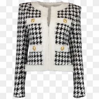 Balmain - Balmain Tweed White Jacket Clipart