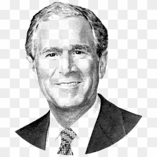 Click And Drag To Re-position The Image, If Desired - President George Bush Black And White Clipart