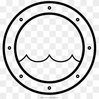 Porthole Coloring Page - Circle Clipart