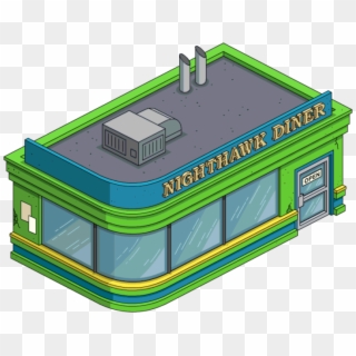 Build, Tapped Out Nighthawk Diner - Simpsons Nighthawks Clipart