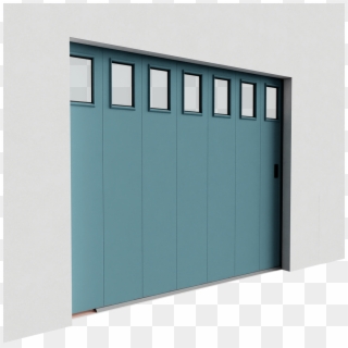 Smooth Verane One Groove And Cassette Porthole Side - Garage Door Clipart