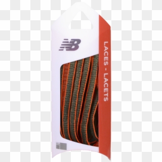 Nb Piped Oval Grey & Neon Orange Athletic Shoelace - New Balance Clipart