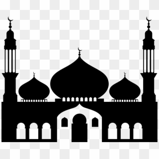 Black And White Stock Building Frames Illustrations - Islam Masjid Sticker Clipart