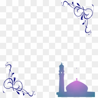 Masjid Grey Clip Art At Clipartimage - Background Masjid Hitam Putih - Png Download